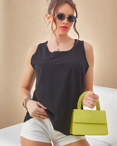 Royalfashion Sieviešu kokvilnas topiņš ar mežģīņu aizmuguri