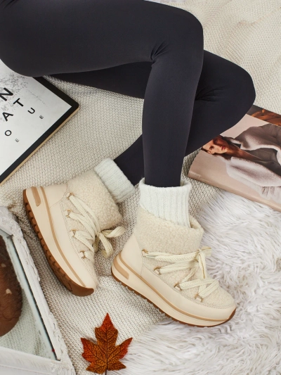 Buty a'la śniegovce damskie z kožuškem Verruna