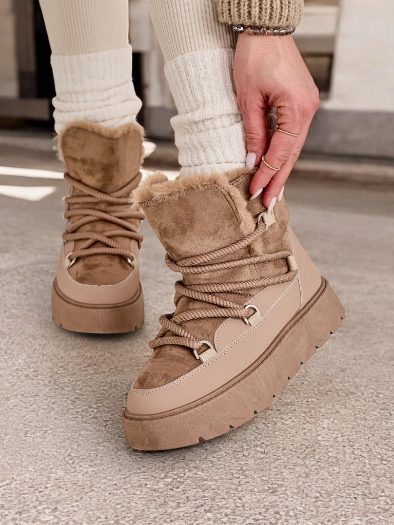 Royalfashion Women's Lace-up Snow Boots Liloz