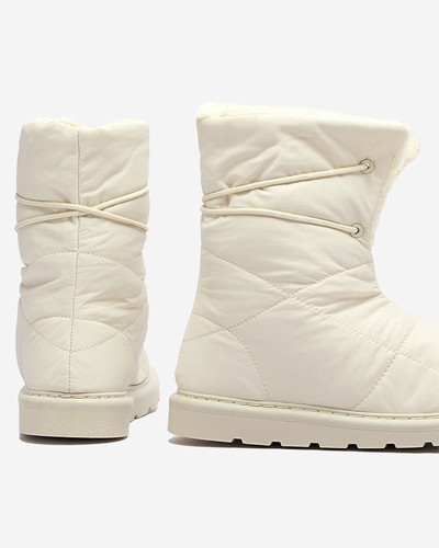 Bēšas krāsas sieviešu apavi a'la sniega zābaki Amirfu- Footwear
