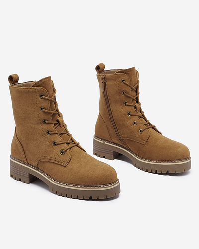 Brown women's trapper boots Priviea - Footwear