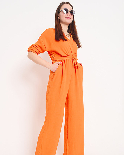 Orange women's long jumpsuit - Clothing
