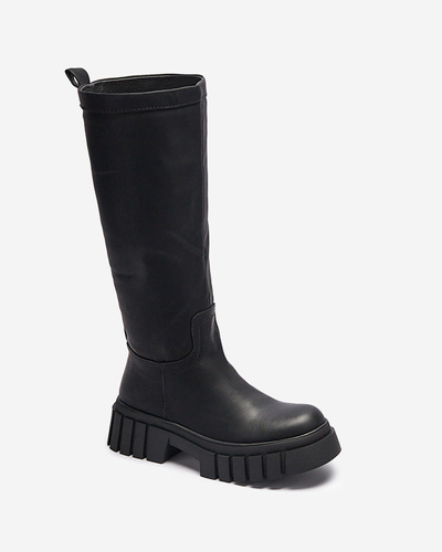 OUTLET Black women's mid-calf boots Astaroth - Footwear