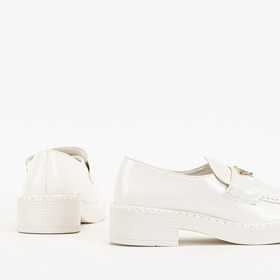 Women's white Fuggy matte shoes - Footwear