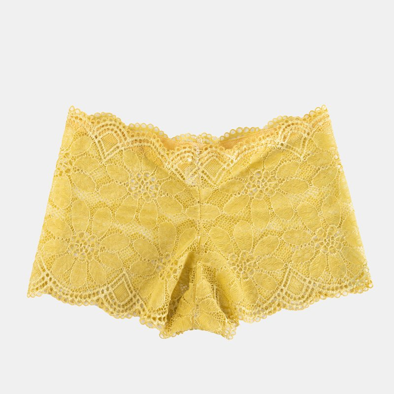 Sieviešu dzelteni mežģīņu bokseršorti - Apakšveļa