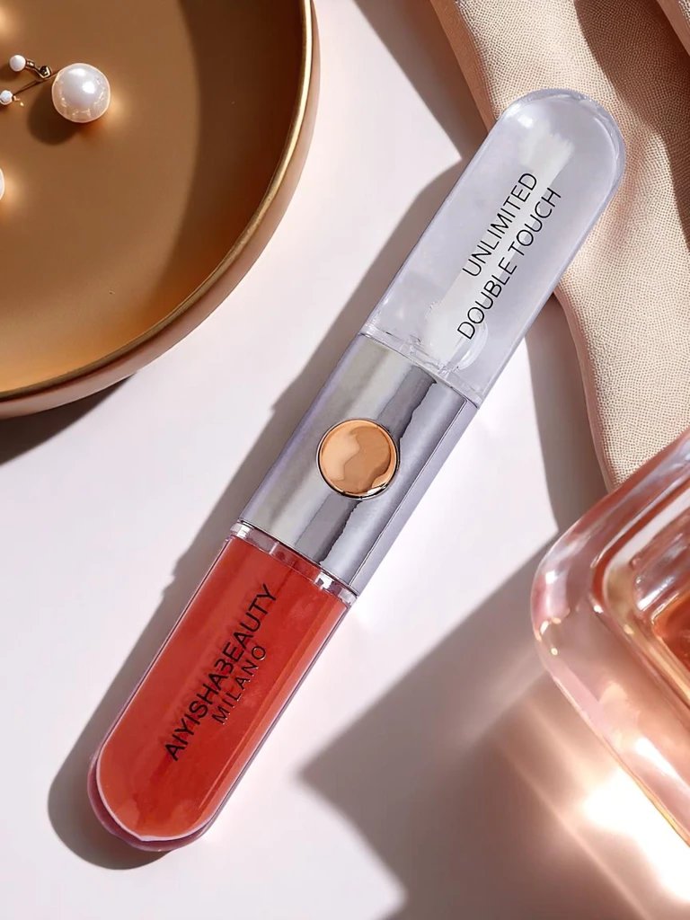 Lūpu krāsa un caurspīdīgais spīdums 2-vienā Persiku Nude