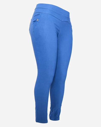 Zilas sieviešu tegingu bikses PLUS SIZE- Apģērbi