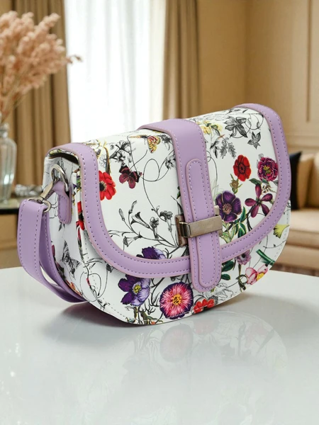 Royalfashion Women's Small Floral Faux Leather Handbag Ori Elle