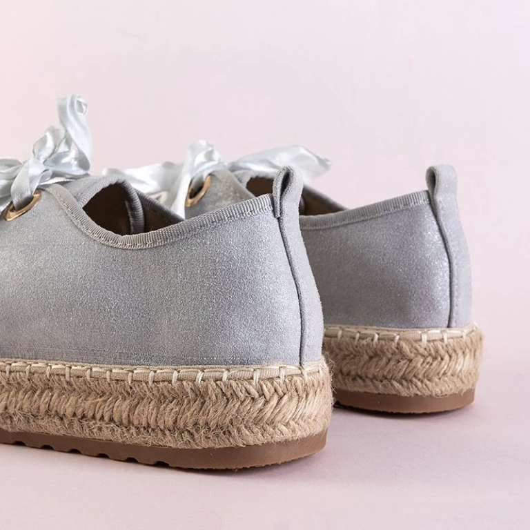 Gray women's sneakers a'la espadrilles Naoko - Shoes