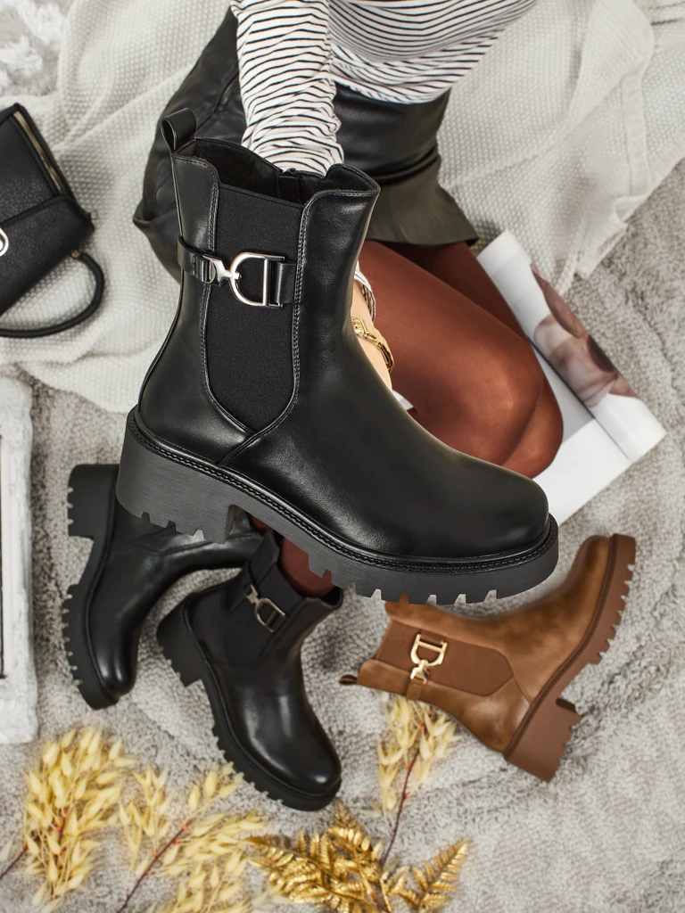 Women's high eco-leather ankle boots Ovella