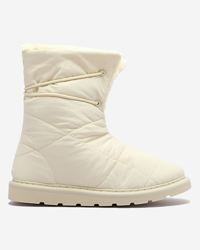 Bēšas krāsas sieviešu apavi a'la sniega zābaki Amirfu- Footwear