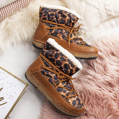 Sofya leopard warm snow boots - Footwear