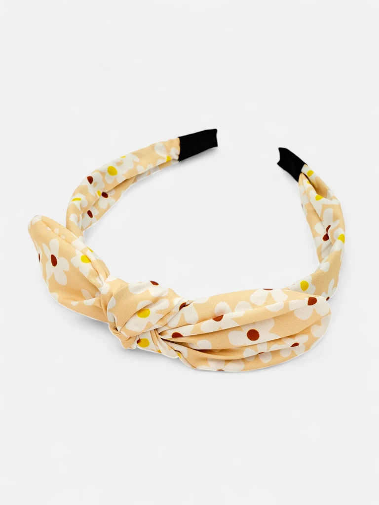 Royalfashion Matu stīpiņa ar ziedu apdruku un bantīti Florinka