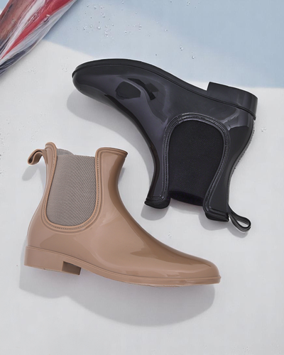 Royalfashion Sieviešu lakoti gumijas zābaki Seris