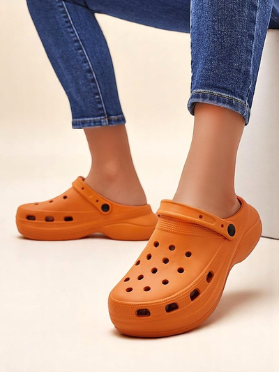 Royalfashion Sieviešu perforēti gumijas flip-flopi Dellosa