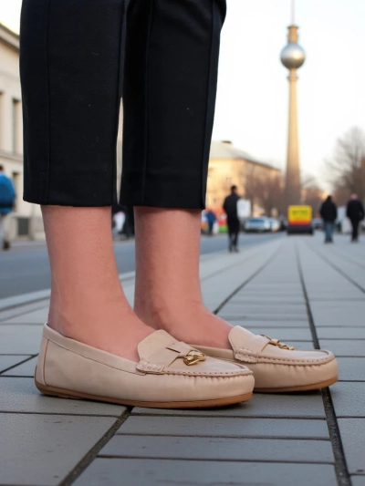 Royalfashion Matte women's moccasins Timmone