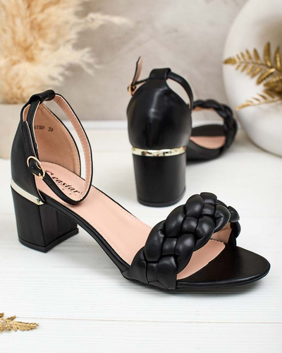 Black women's post sandals Marines - Footwear