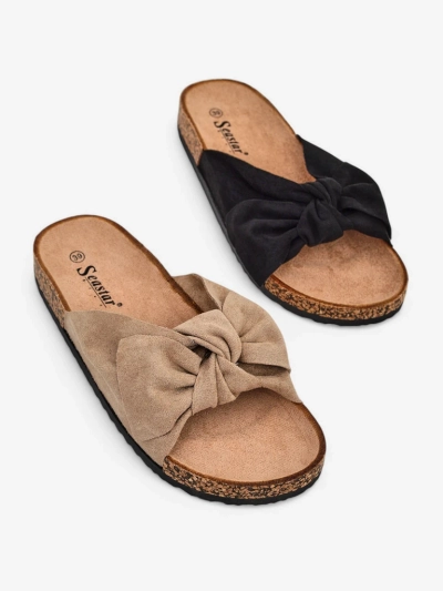 Royalfashion Women's flip-flops with a bow Efenny