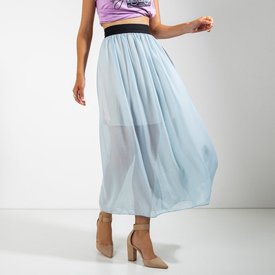 Light blue women's maxi skirt - Clothing