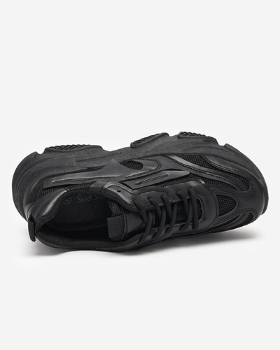 Black women's sports shoes on a massive Okis sole - Footwear