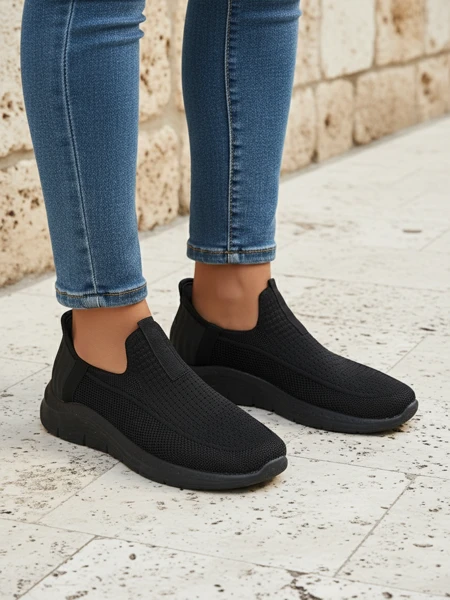 Royalfashion Sieviešu Slip-On Auduma Sporta Apavi Secat