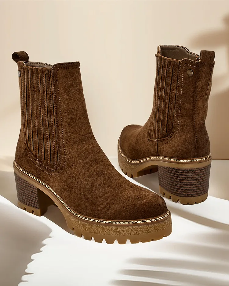 Royalfashion Eco-suede women's ankle boots on a pillar Segiag