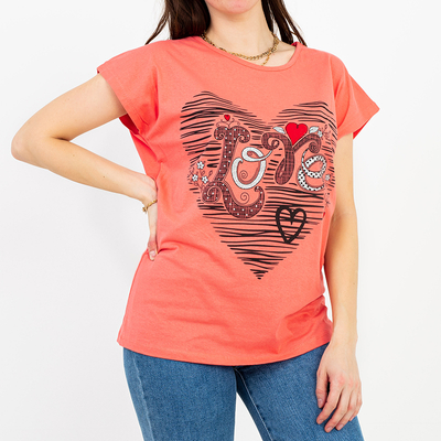 Coral Women's Printed T-shirt PLUS SIZE - Clothing