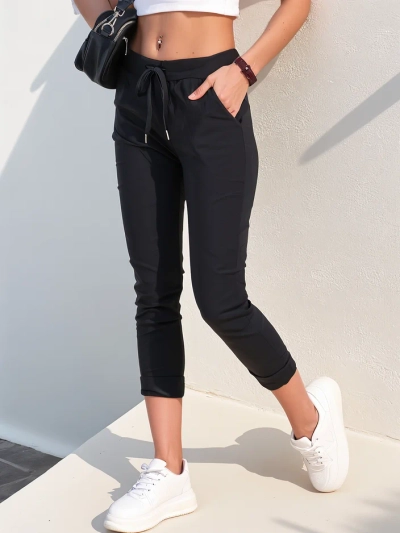 Royalfashion Women's tapered viscose pants