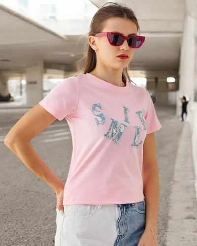 Royalfashion Cotton women's blouse with the inscription