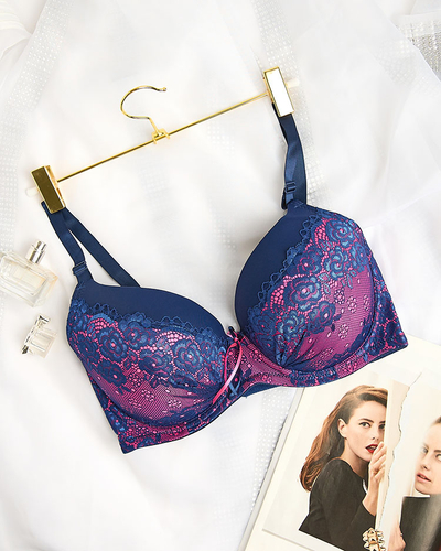 Royalfashion Women's bra decorated with lace
