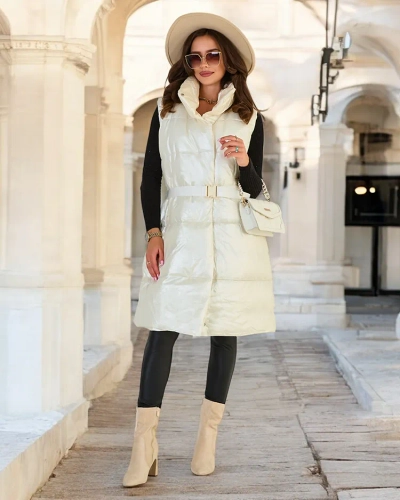 Royalfashion Long women's vest a'la leather