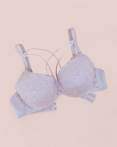 Royalfashion Sieviešu polsterotais krūšturis ar mežģīnēm