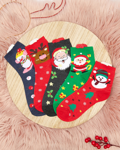 Patterned Christmas socks for women 5 / pack - Underwear
