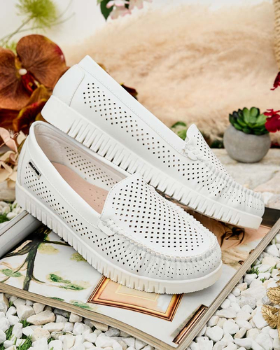 Royalfashion Женские кожаные мокасины Nafis