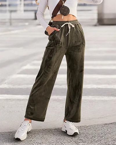 Royalfashion Sieviešu treniņbikses a'la velūrs