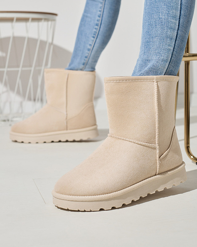 Women's insulated eco-suede snow boots in ecru Xetik - Footwear