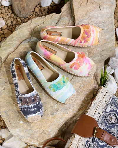 Royalfashion Melnas sieviešu espadrilles ar apdruku Serffio