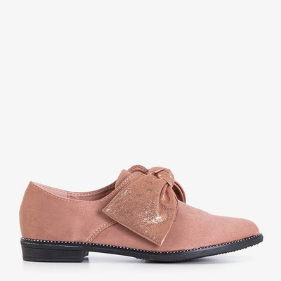 Dark pink flat heeled half shoes with bow Blasea - Footwear