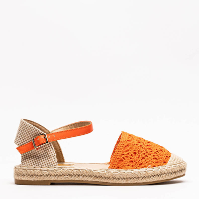 Orange espadrilles sandals with openwork uppers Asia - Footwear