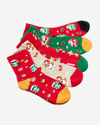 Royalfashion Patterned Christmas Women's Socks 5/pack
