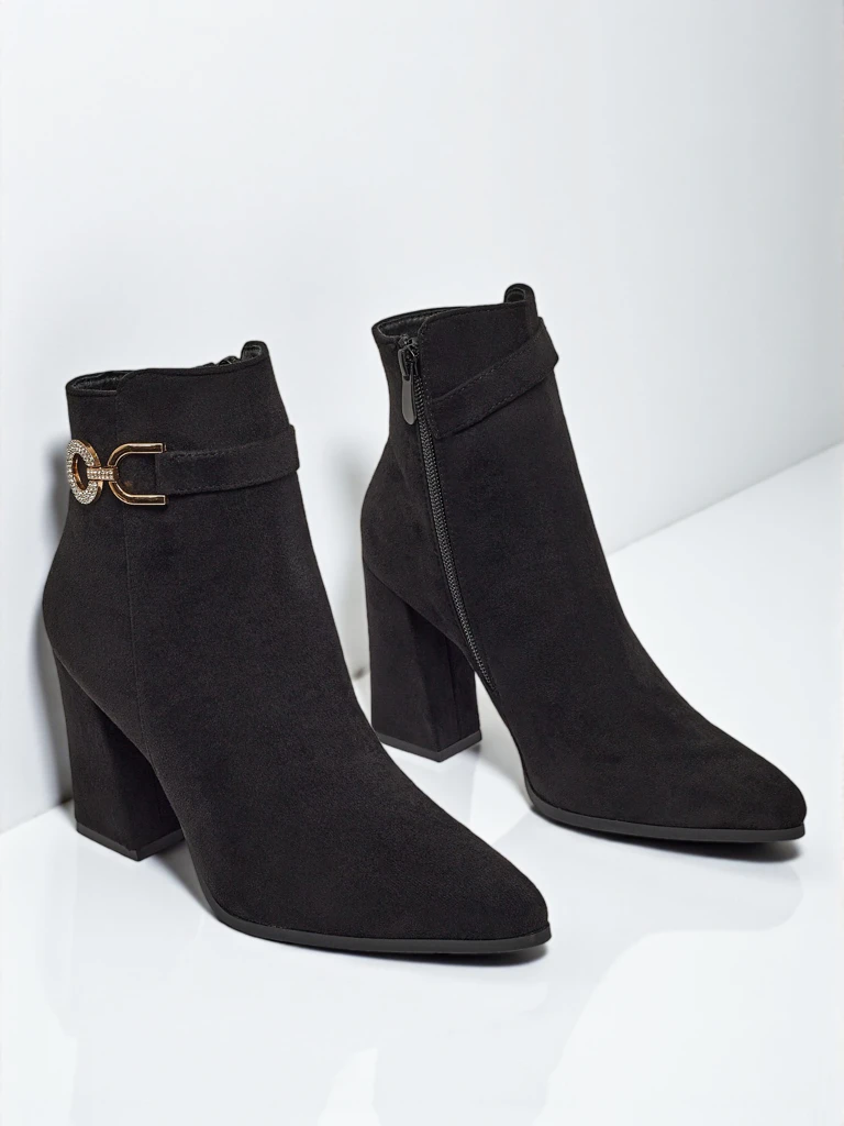 Women's Victi Eco-Suede Heeled Ankle Boots