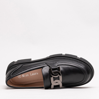 Shoes with a chain in black Semla - Shoes