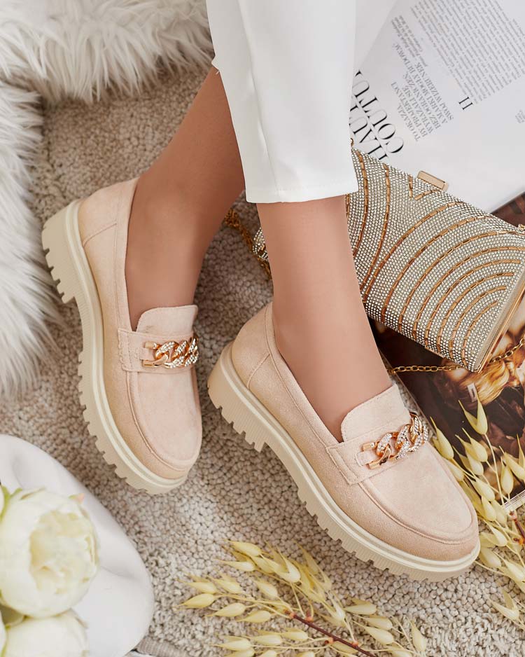 Royalfashion Женские мокасины из эко-замши с орнаментом Lehels