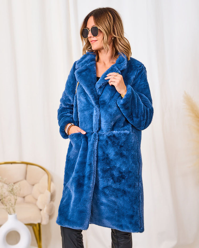 Royalfashion Sieviešu mēteļi zilā krāsā