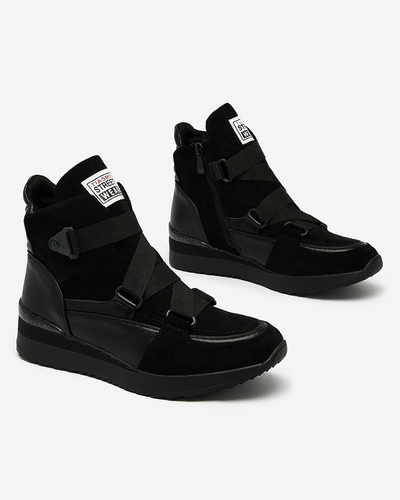 Royalfashion Melni sieviešu sporta zābaki Sattari