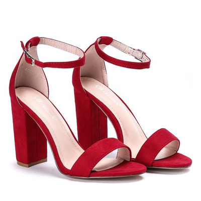 Red sandals on the post Annie - Footwear 1