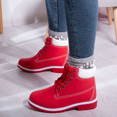 Red insulated hiking boots Ellea - Footwear