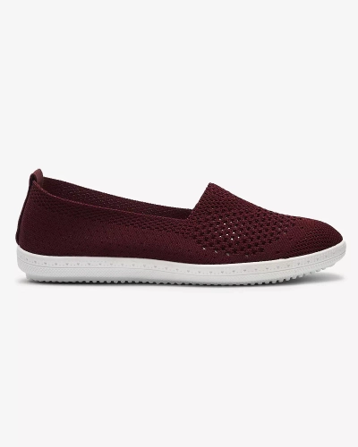 Maroon openwork fabric slip on sneakers Sadola - Footwear