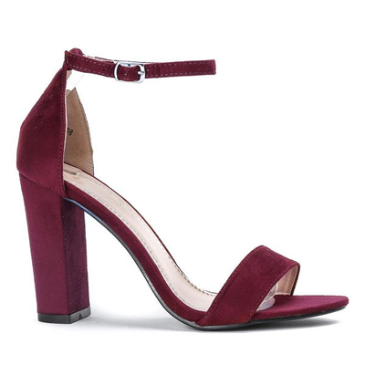 Maroon high-heeled sandals Livia - Footwear 1