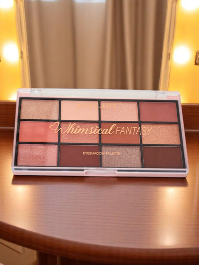 ANYLADY 12 acu ēnu palete ar mirdzošiem un matētiem finišiem Champagne Ruby Glamour